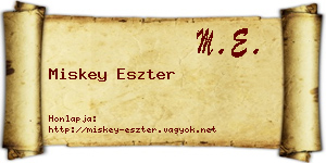 Miskey Eszter névjegykártya