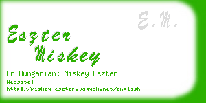 eszter miskey business card